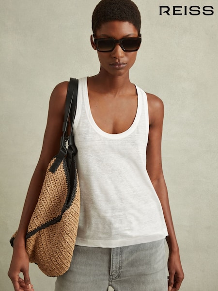 Reiss White Taloulah Scoop Neck Vest (B02770) | €33