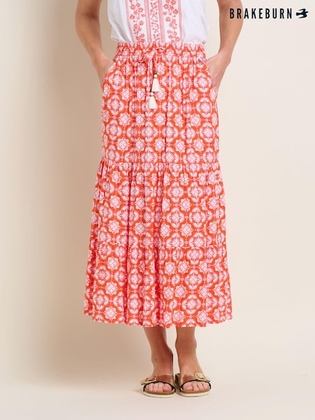 Brakeburn Pink Moroccan Tile Skirt (B02771) | ₪277