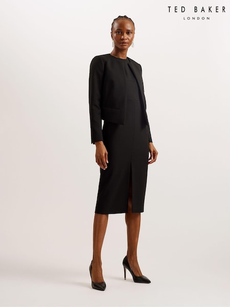 Ted Baker Black Manabuj Cropped Tailored Jacket (B02820) | €64