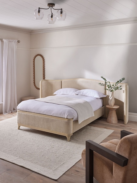 Relaxed Chenille Light Natural Josie Hotel Bed Frame (B02979) | €1,500 - €1,625