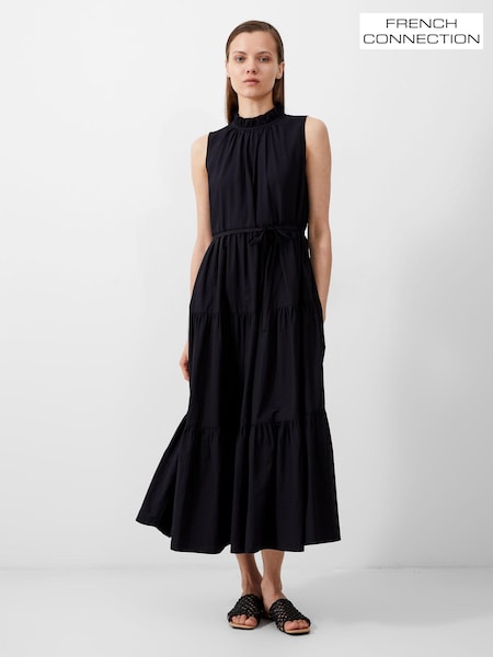 French Connection Black Poplin Era Midi Dress (B02994) | €50