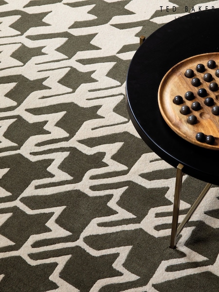 Ted Baker Grey Houndstooth Rug (B04157) | €342 - €675