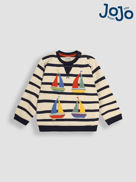 JoJo Maman Bébé Sailboat Applique Sweatshirt (B04224) | 40 €