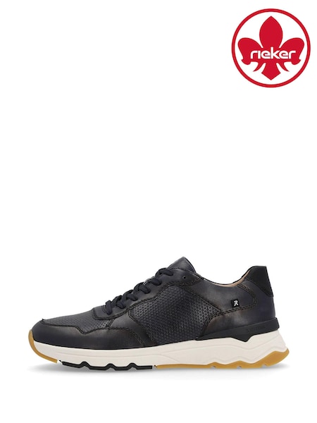 Rieker Mens Evolution Lace-Up Black Trainers (B04400) | AED291
