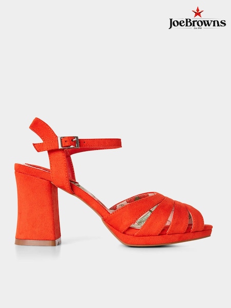 Joe Browns Strappy Peep Toe Block Heeled Sandals (B04642) | €20