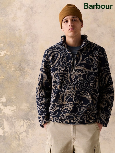 Barbour® Navy Fergus Paisley Jacquard Fleece (B04837) | €222