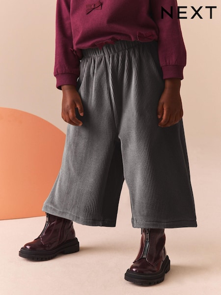 Charcoal Wide Corduroy Trousers (3mths-7yrs) (B04876) | R$ 80 - R$ 100