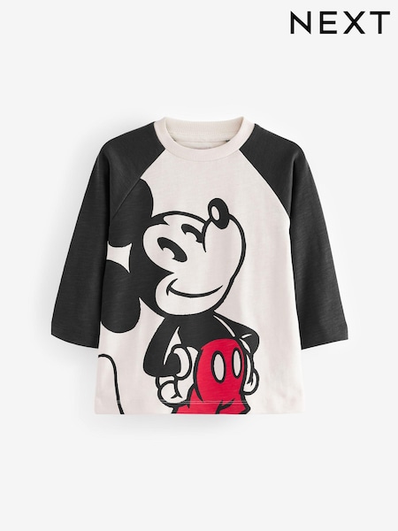 White Mickey Mouse Long Sleeve T-Shirt (3mths-8yrs) (B04957) | €11 - €14