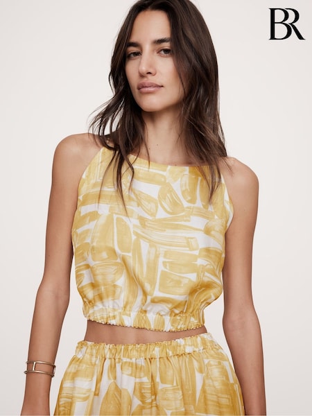 Banana Republic Yellow Cropped Tank Top (B04987) | €37