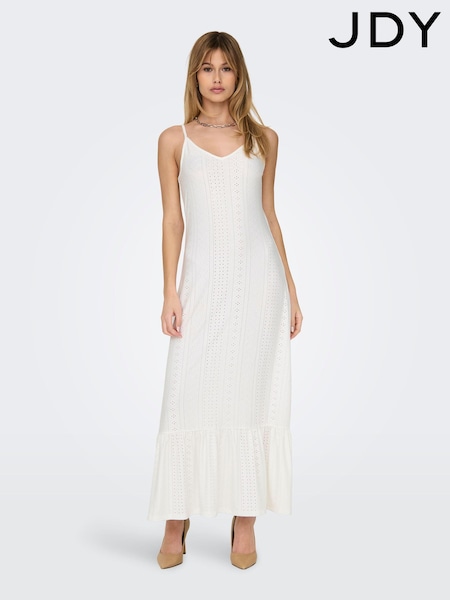 JDY Jersey Broderie Tiered Hem Cami Maxi Dress (B05139) | €17