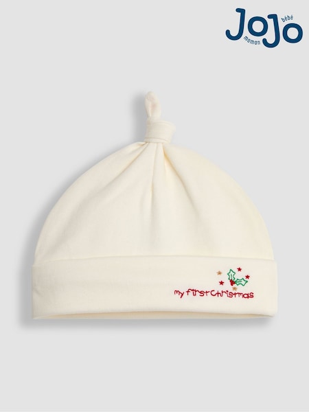JoJo Maman Bébé Cream My First Christmas Hat (B05149) | €8