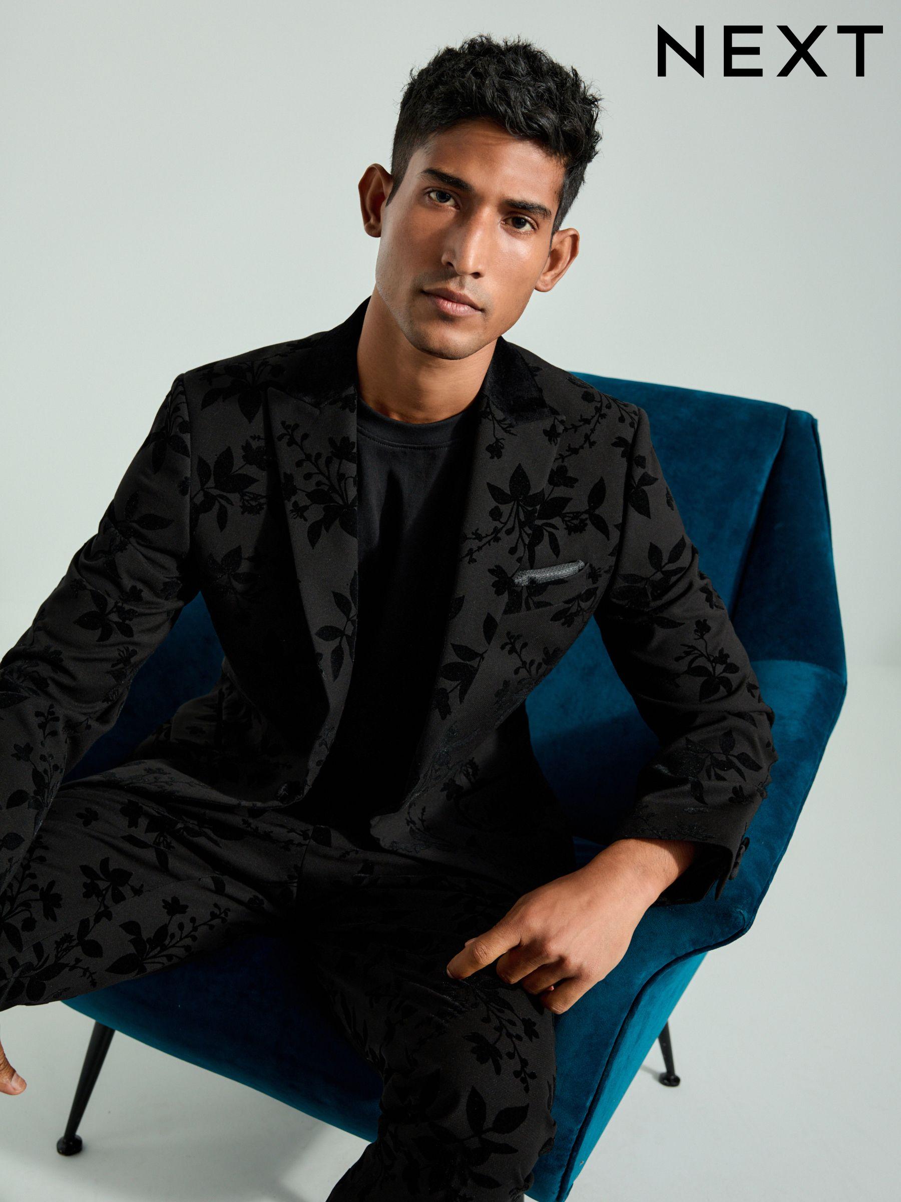 Next mens black blazer hotsell