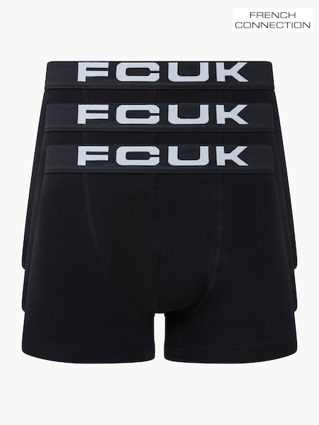 French Connection Black FCUK Boxers 3 Pack (B05264) | €45