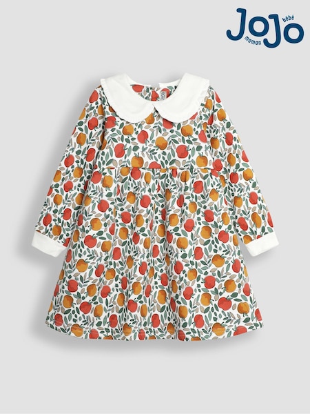 JoJo Maman Bébé Apple Collar Sweat 100% Cotton Dress (B05283) | €42