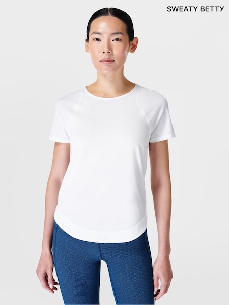 Sweaty Betty White Breathe Easy T-Shirt (B05329) | ₪277