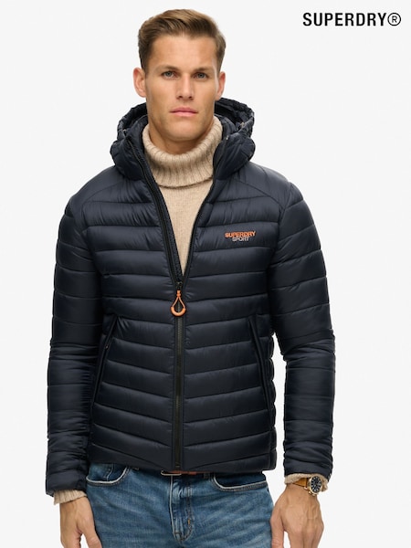 Superdry Blue Hooded Fuji Padded Jacket (B05399) | $175