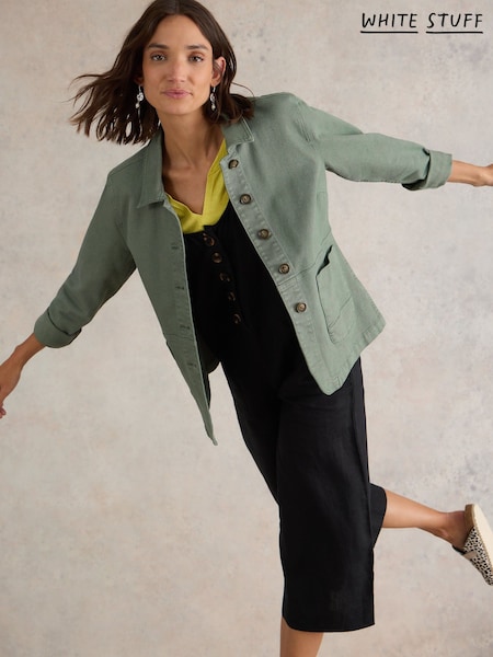 White Stuff Green Carrie Denim Jacket (B05635) | AED204