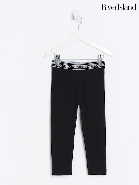 River Island Mini Girls Waistband Rib Leggings (B05764) | 60 LEI