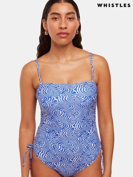 Whistles Blue Ripple Wave Swimsuit (B05805) | $156
