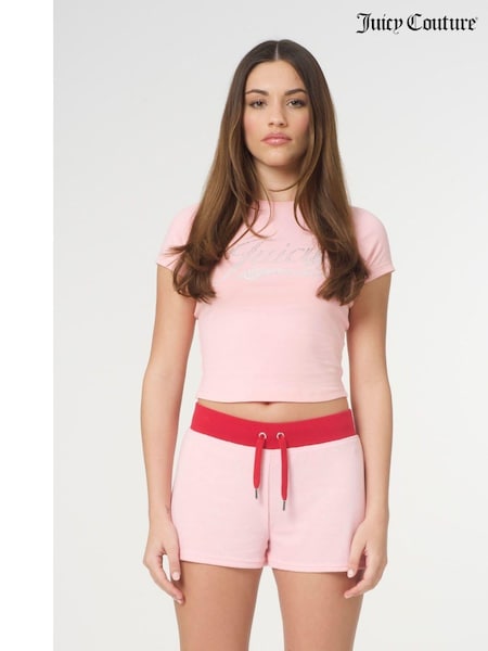 Juicy Couture Pink Swirl Juicy Jersey Shrunken T-Shirt (B05816) | €46