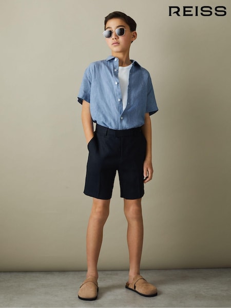 Azul cielo - Reiss Holiday Short-Sleeve Shirt (B05863) | 55 €