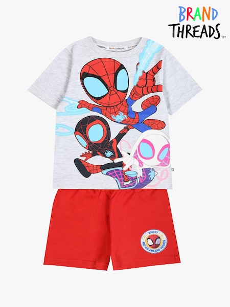Brand Threads Red Boys 100% Cotton Spiderman Pyjama Set (B05913) | €9