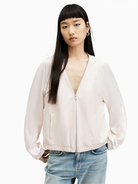 AllSaints White Helton Bomber Jacket (B05952) | €185
