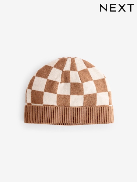 Rust Brown Knitted Baby Beanie Hat (0mths-2yrs) (B06084) | AED18