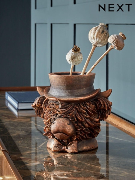 Hamish The Highland Cow Flower Vase (B06250) | kr410