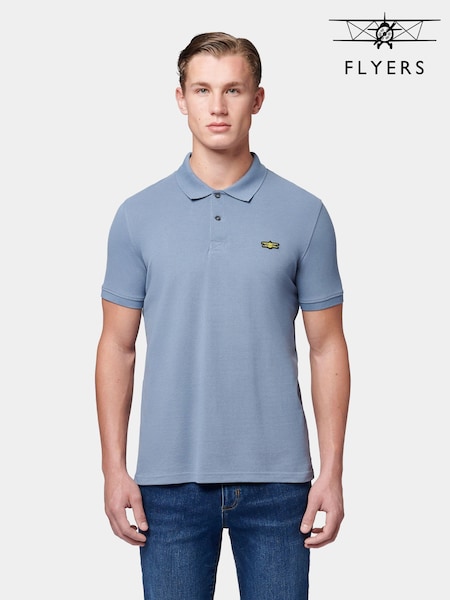 أزرق كروم - Flyers Mens Classic Fit 100% Cotton Polo Shirt (B06296) | ‏175 د.إ.‏