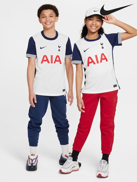 Nike White Jr. Tottenham Hotspur FC 24/25 Home Stadium Football Shirt (B06343) | €34