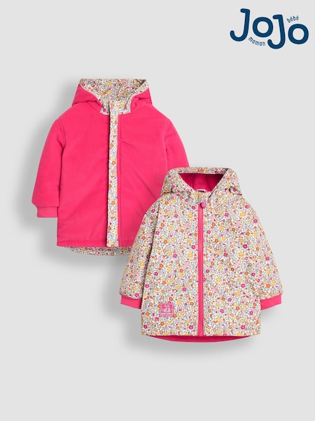 وردي زهور - Jojo Maman Bébé Fleece Lined Jacket (B06346) | ‏252 ر.س.‏ - ‏277 ر.س.‏