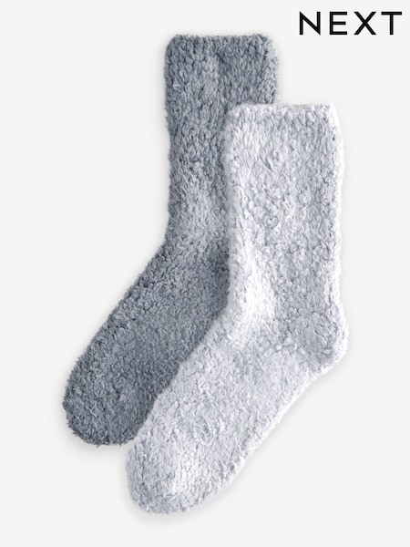 Grey Super Cosy Ankle Socks 2 Pack (B06368) | €7