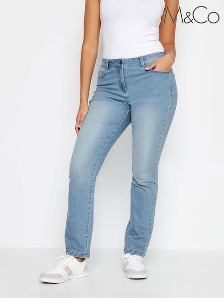 M&Co Blue Straight Leg Jeans (B06525) | €38