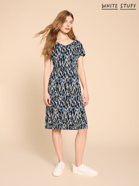 White Stuff Blue Tallie EcoVero™ Jersey Dress (B06547) | €39