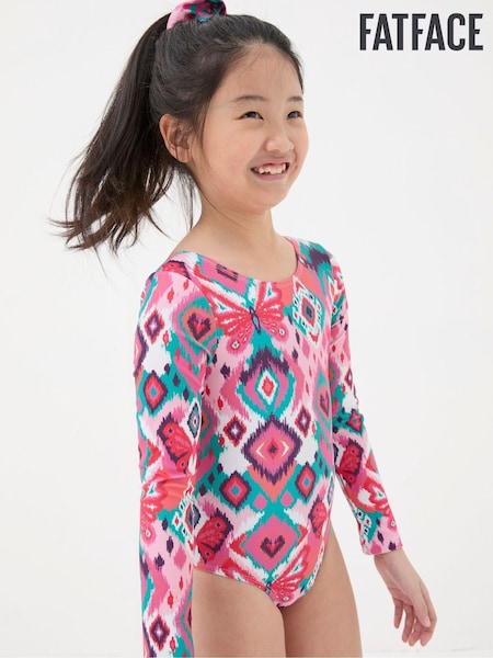 FatFace Pink Butterfly Long Sleeve Swimsuit (B06564) | €13