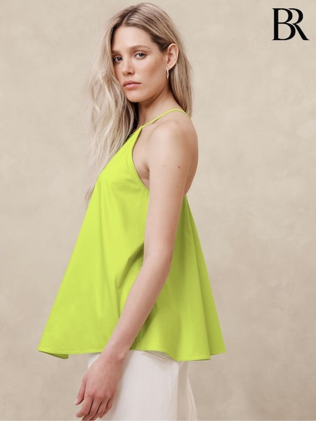 Banana Republic Green Poplin Trapeze Vest Top (B06574) | €37