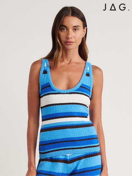 Blue - Jag Arden Knit Tank