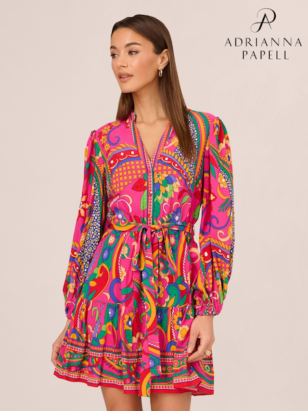 Adrianna Papell Printed Short Dress (B06747) | 1,035 LEI