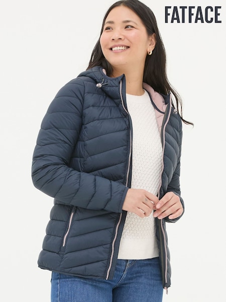 FatFace Ruby Navy Lightweight Puffer Jacket (B06783) | ₪377