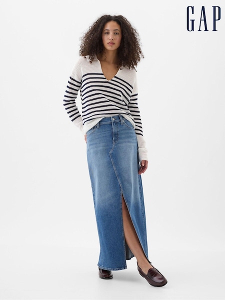 Gap Blue Denim Maxi Skirt (B06905) | €20.50