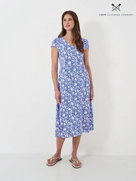 Crew Clothing Mel Floral Short Sleeve Midi Dress (B07004) | €43