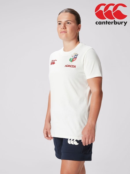 Canterbury Cream British & Irish Lions Rugby Cotton Jersey T-Shirt (B07055) | ₪151