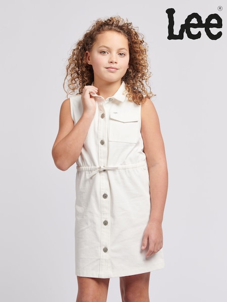 Lee Girls 100% Cotton Sleeveless Twill Dress (B07071) | 208 LEI - 250 LEI