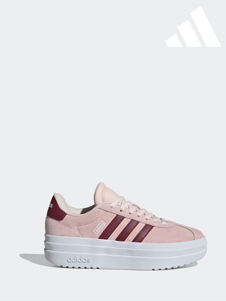 adidas Pink Kids VL Court Bold Trainers (B07219) | AED131