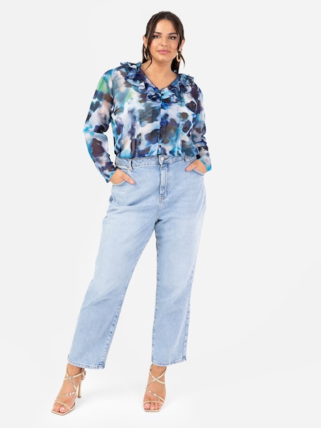 Lovedrobe Blue Frill Detail Blouse (B07229) | €18.50
