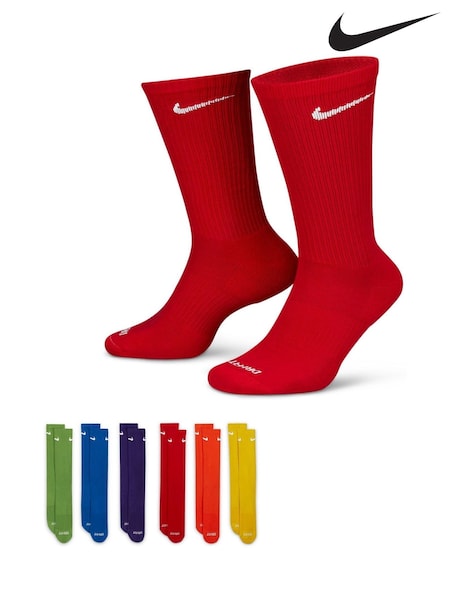 Naturlig - Nike Everyday Plus Cushioned Training Crew Socks 6 Pack (B07361) | kr590