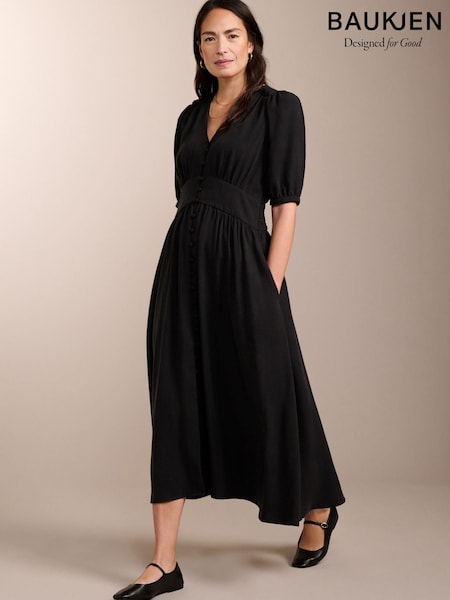 Baukjen Tia Black Dress with Tencel™ (B07391) | €102