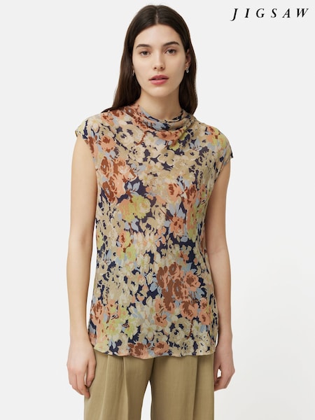 Jigsaw Multi Sheer Petal Crinkle Top (B07491) | €70