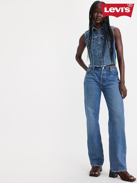 Levi's® Mid Blue Denim Not My News Channel 501® 90's 100% Cotton Jeans (B07668) | €66
